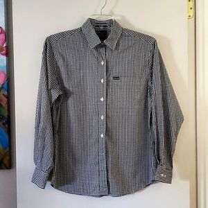 Façonnable Black And White Check Shirt Size Large